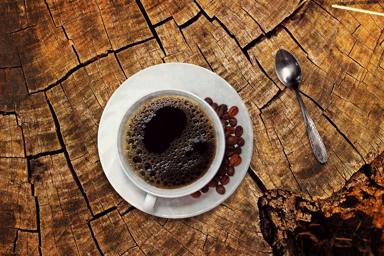 coffee cup beans sample